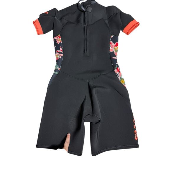 Roxy Womens 2/2 Syncro Back Zip Short Sleeve Springsuit Size 14 Black Pink - Picture 4 of 8